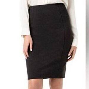 Liverpool Bia Knit Pencil Skirt- Grey Tweed